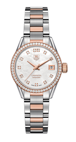 Armbanduhr Tag Heuer Dame Carrera in Stahl/Rosègold WAR2453.BD0777 - WAR2453.BD0777